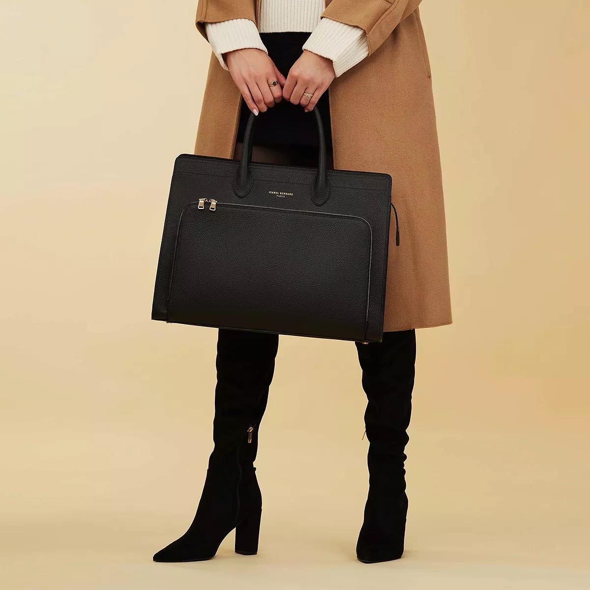 Thumbnail - Isabel Bernard Crossbody Bags - Honoré Nadine Black Calfskin Leather Handbag - Gr. unisize - in Schwarz - für Damen