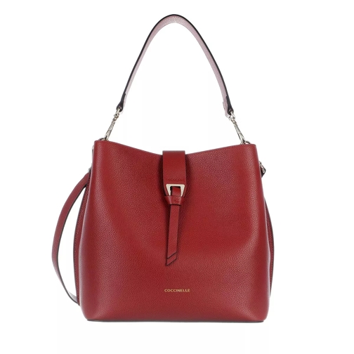 Coccinelle Alba Shopper Leather  Foliage Red Bucket Bag
