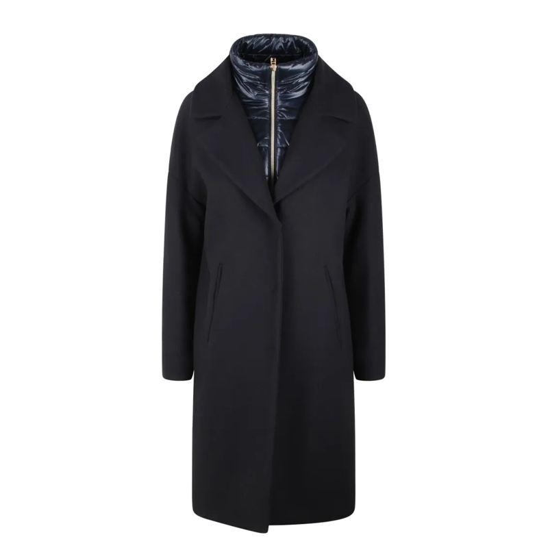 Herno Manteau de transition Double-Front Coat Blue