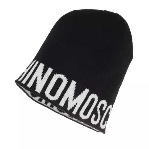Moschino Beanie Black Wool Hat