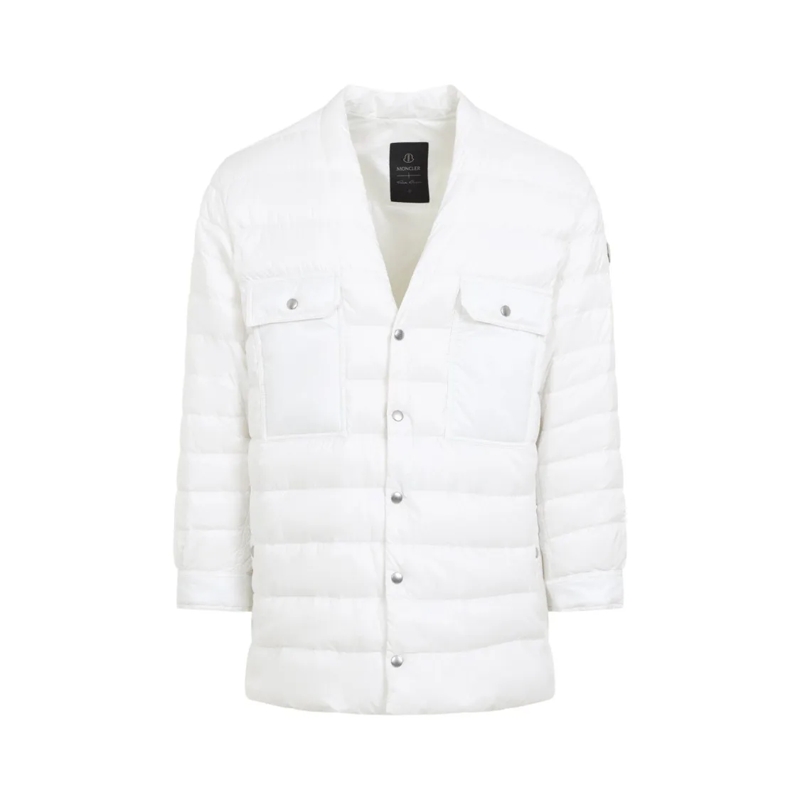Moncler  Milk White Padded Outer Shirt Jacket White