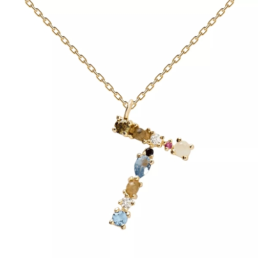 PDPAOLA T Necklace Yellow Gold Mittellange Halskette