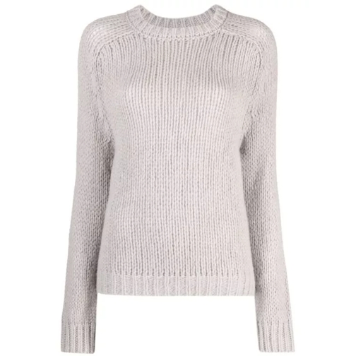 Peserico Alpaca Wool-Blend Crew-Neck Jumper White 