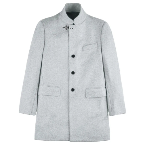 Fay Blazer Light Grey Wool Coat Grey