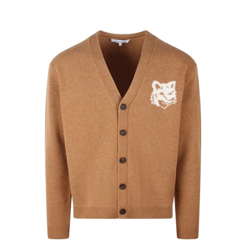 Maison Kitsune Vest Bold Fox Cardigan Neutrals