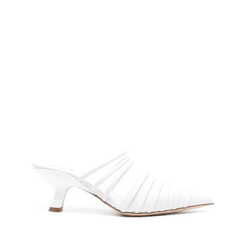 Vic Matié Sandalen Polished White Calf Leather Sandals White