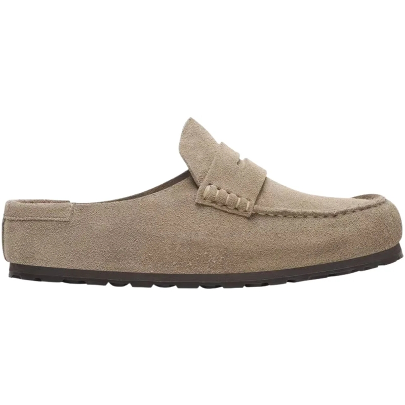 Birkenstock Mocassin Neutral Soft Suede Slip-On Sandals With Penny Stra Neutrals