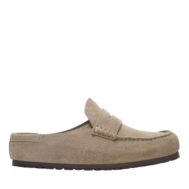 Birkenstock Loafer Neutral Soft Suede Slip-On Sandals With Penny Stra Neutrals