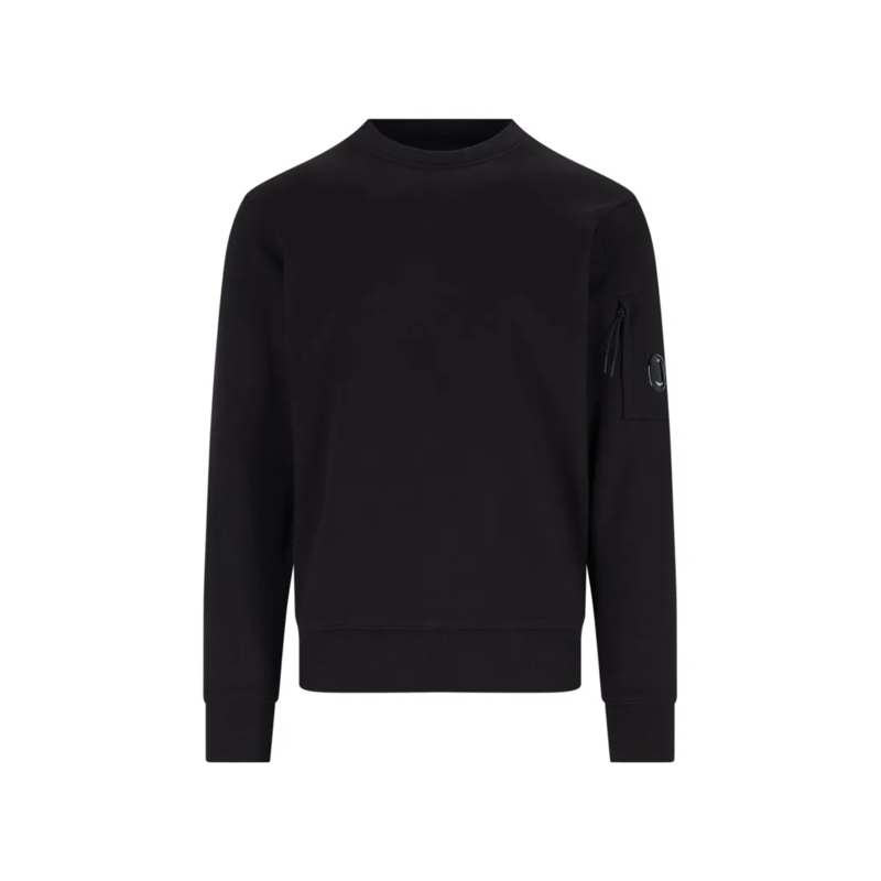CP Company  Logo Crewneck Sweatshirt – Black Black