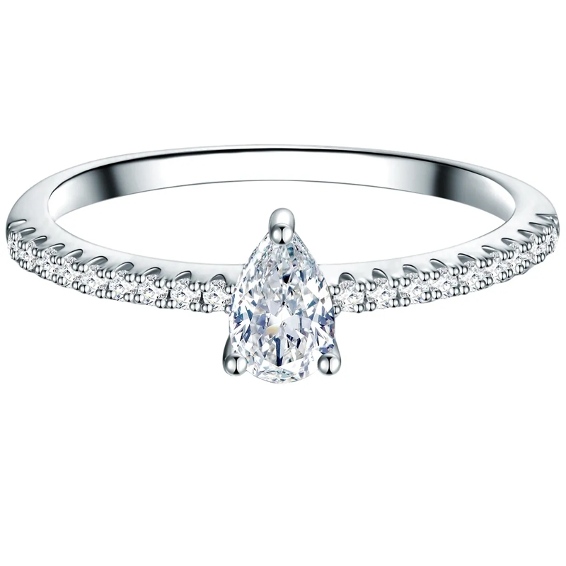 Trilani Ring Sterling Silber Ring Zirkonia silber