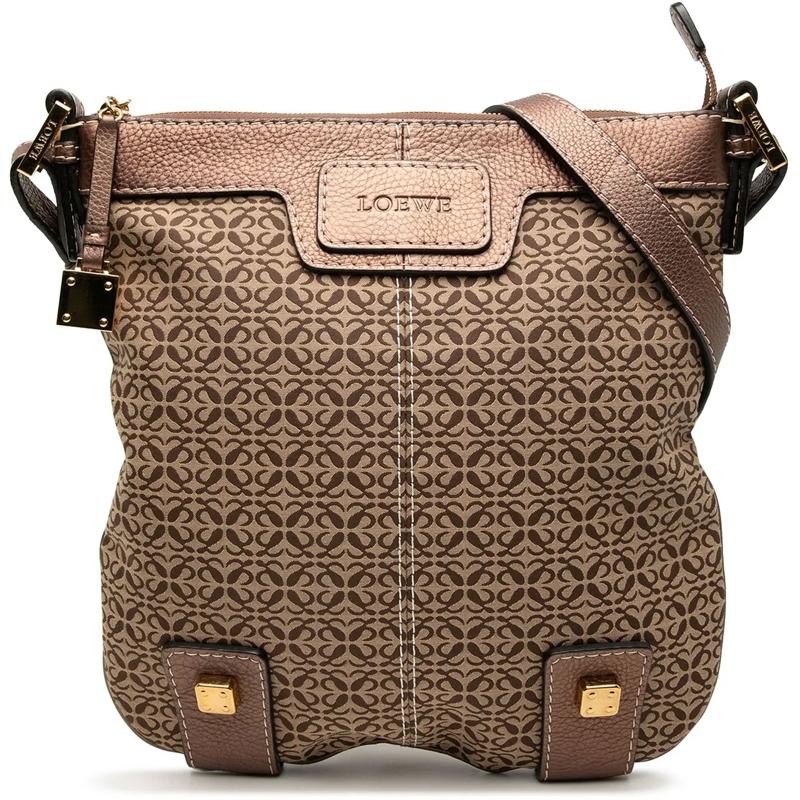 Loewe Schultertasche Anagram Canvas New Road Crossbody braun