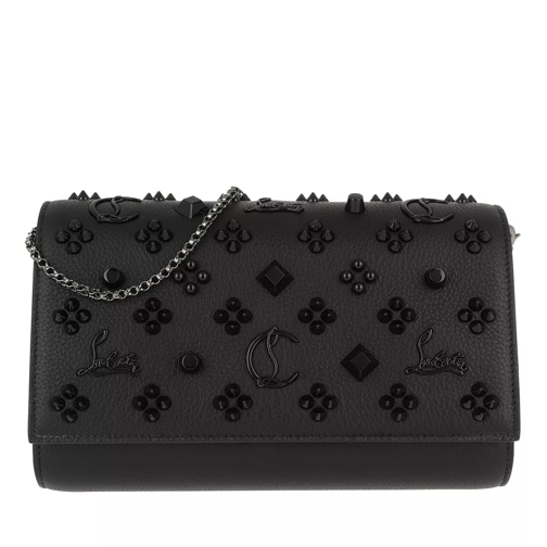 Christian Louboutin Paloma Clutch Leather Black Crossbody Bag