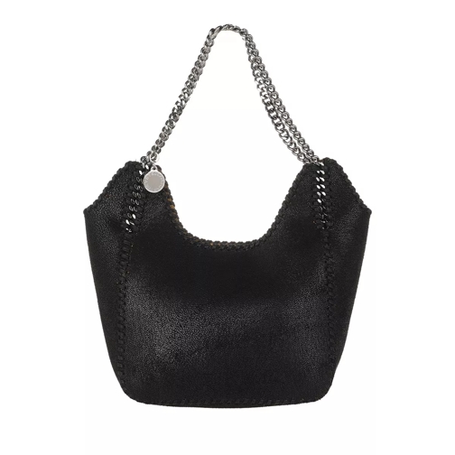 Stella McCartney Mini Falabella Tote Bag Leather Black Rymlig shoppingväska