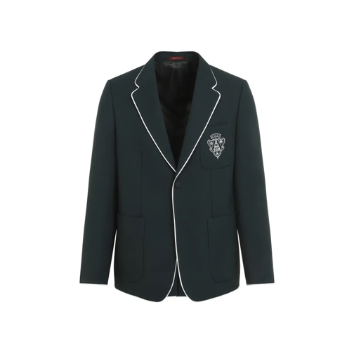 Gucci Blazer Fo Marcello Green Polyester Jacket Green