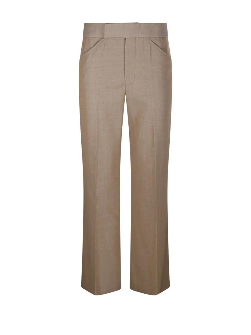 Thumbnail - Victoria Beckham - 70S Cropped Flare Pant - Größe 10 - braun