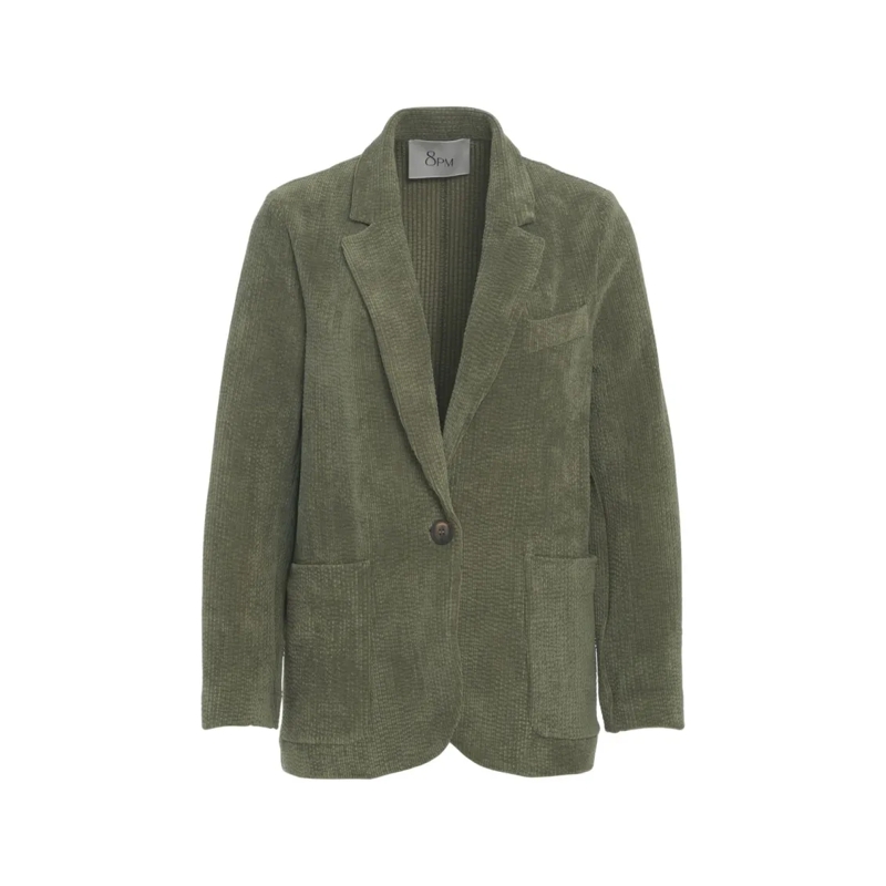 8Pm Blazer 'Zuleika' Corduroy Blazer Grey