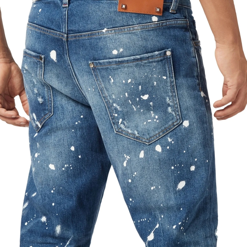 Philipp Plein Cropped-Jeans Detroit Fit jeansblau(Image 5)