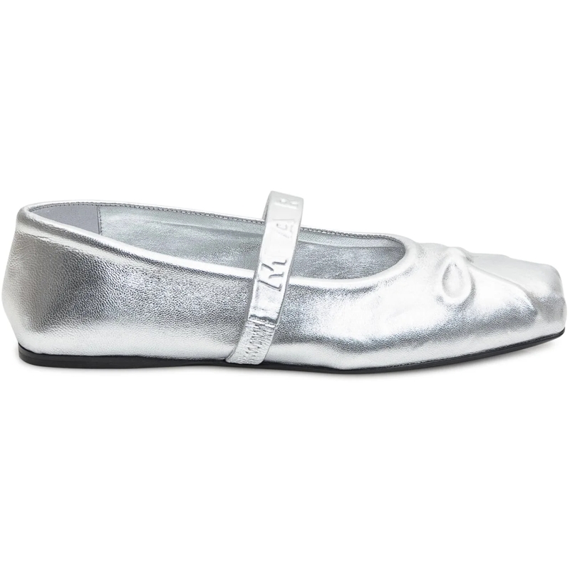 Marni Ballerinas Scarpa Mary Jane silber