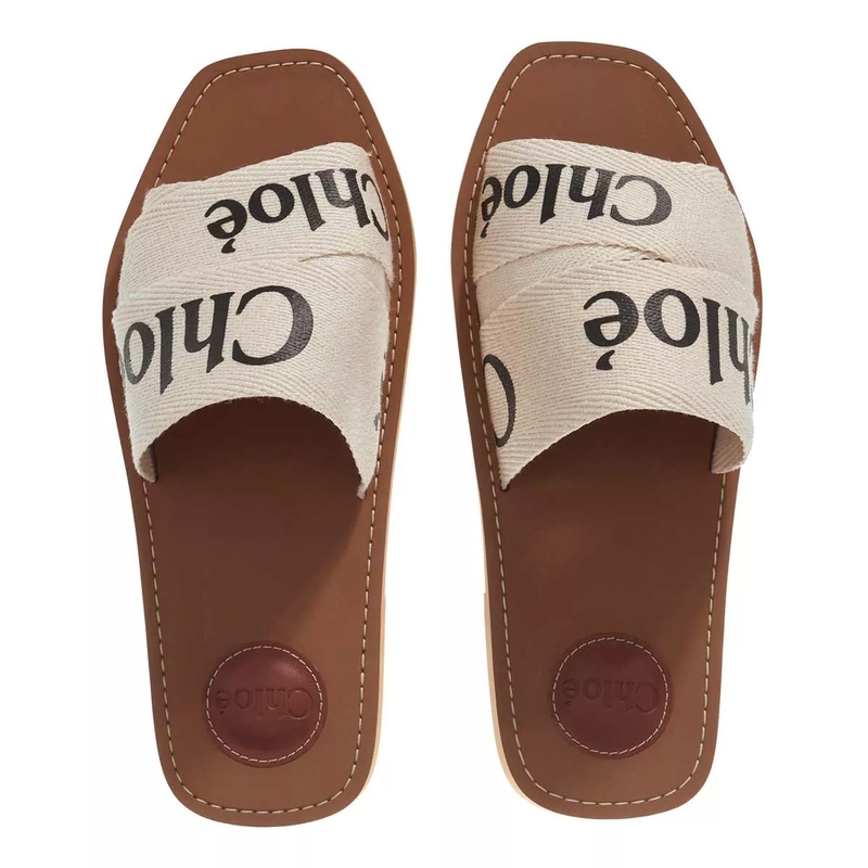 Chloé Slides Woody Flat Mule Beige(Image 5)