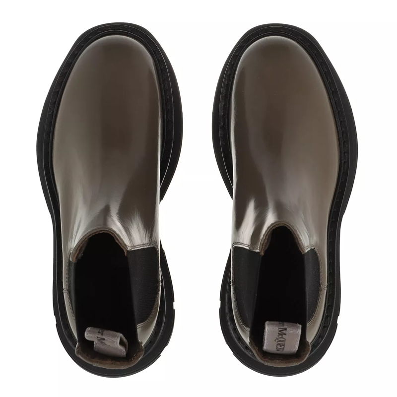 Alexander McQueen Chelsea Boots Bootie Smooth Leather Grau/Beige(Image 4)