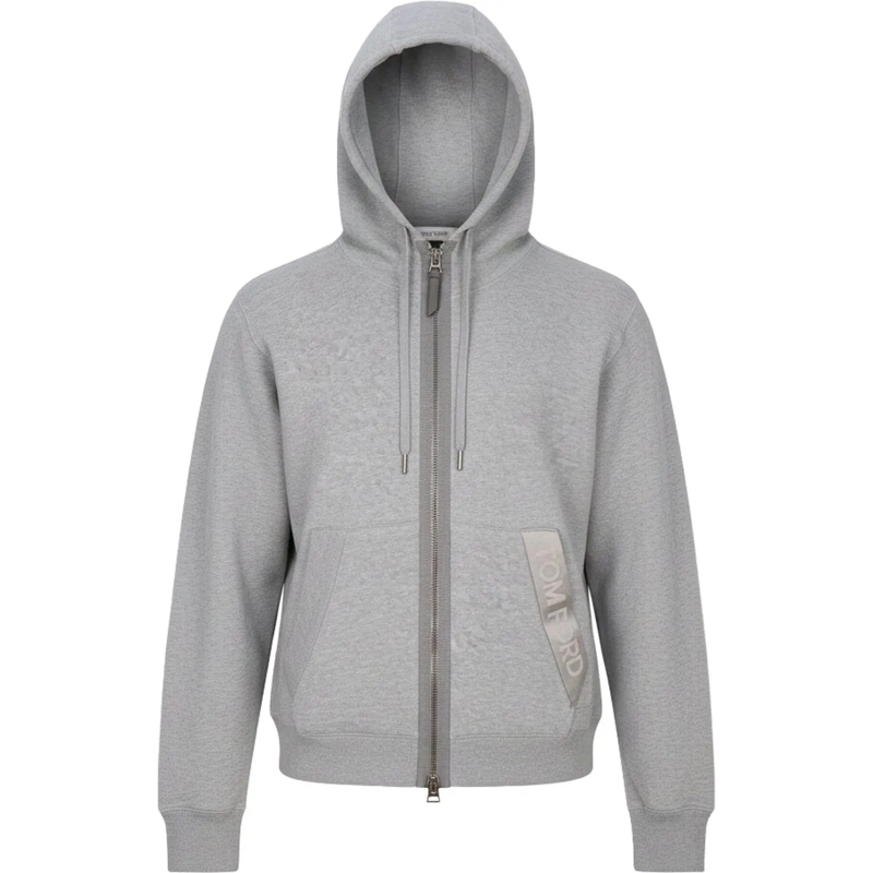 Tom Ford Übergangsjacke Tom Ford Grey Cotton Men Zipper Jacket (L) mehrfarbig