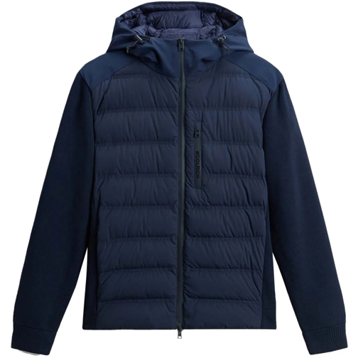 Woolrich Vestes en duvet Bering Hybrid Jacket Melton Blue blau