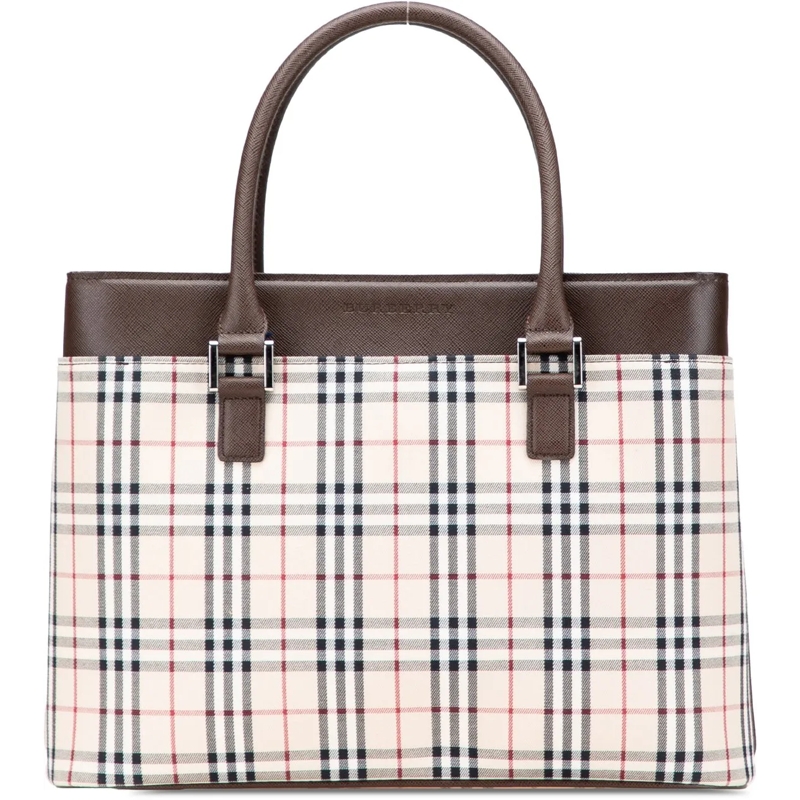 Burberry Fourre-tout House Check Canvas Handbag braun