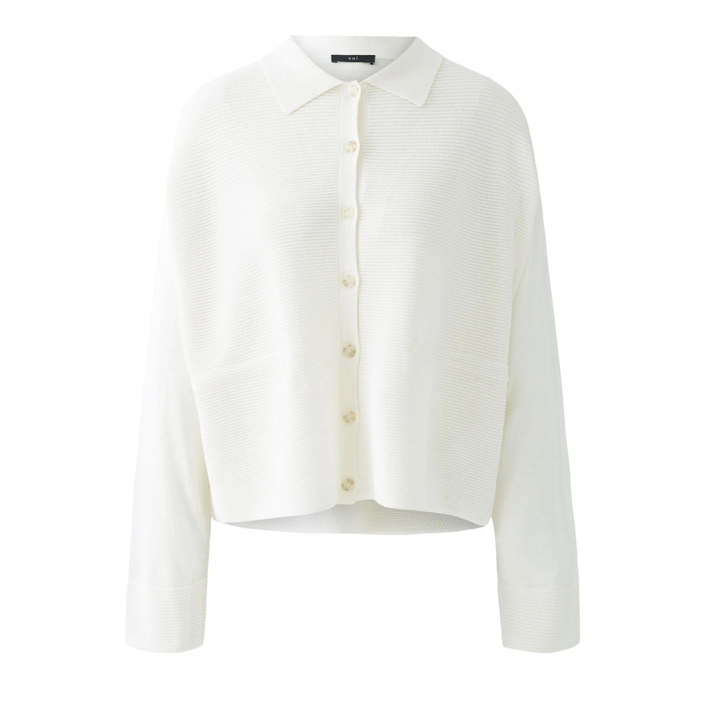 Thumbnail - Oui - Strickjacke - Größe 36 DAMEN - weiß