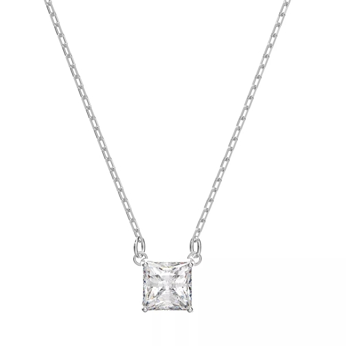 Swarovski Attract Square cut Rhodium plated Silver Short Necklace