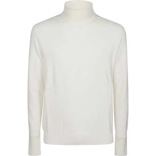 Ballantyne  Plain Turtle Neck Sweater White weiß