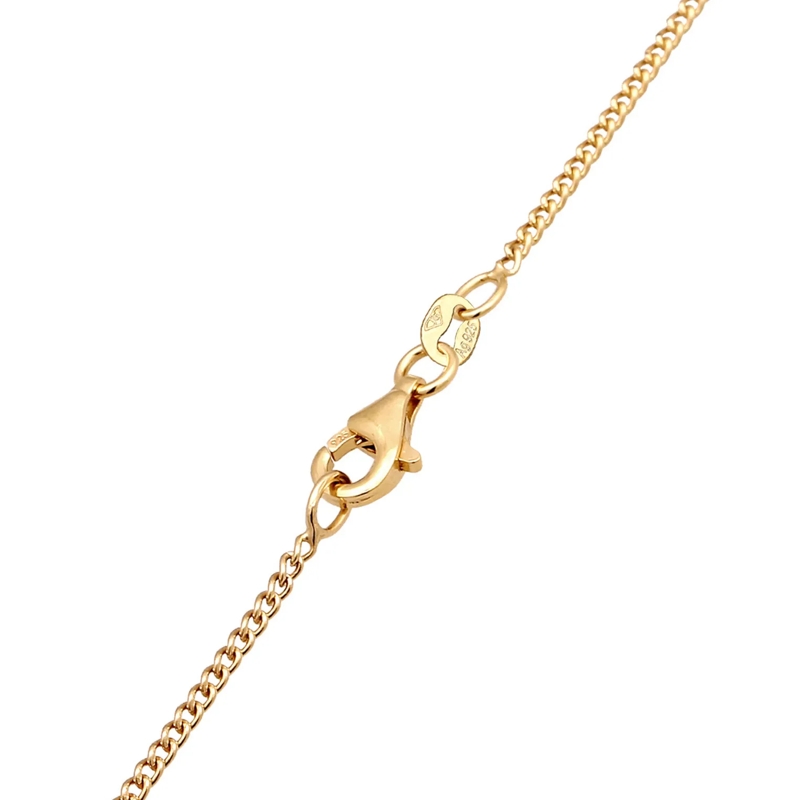 Elli Mittellange Halskette Halskette Buchstabe K Weiß 925 Sterling Silber ver gold(Image 4)