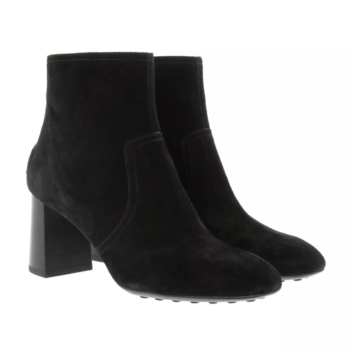 Tod's High Heel Bootie Suede Black Ankle Boot