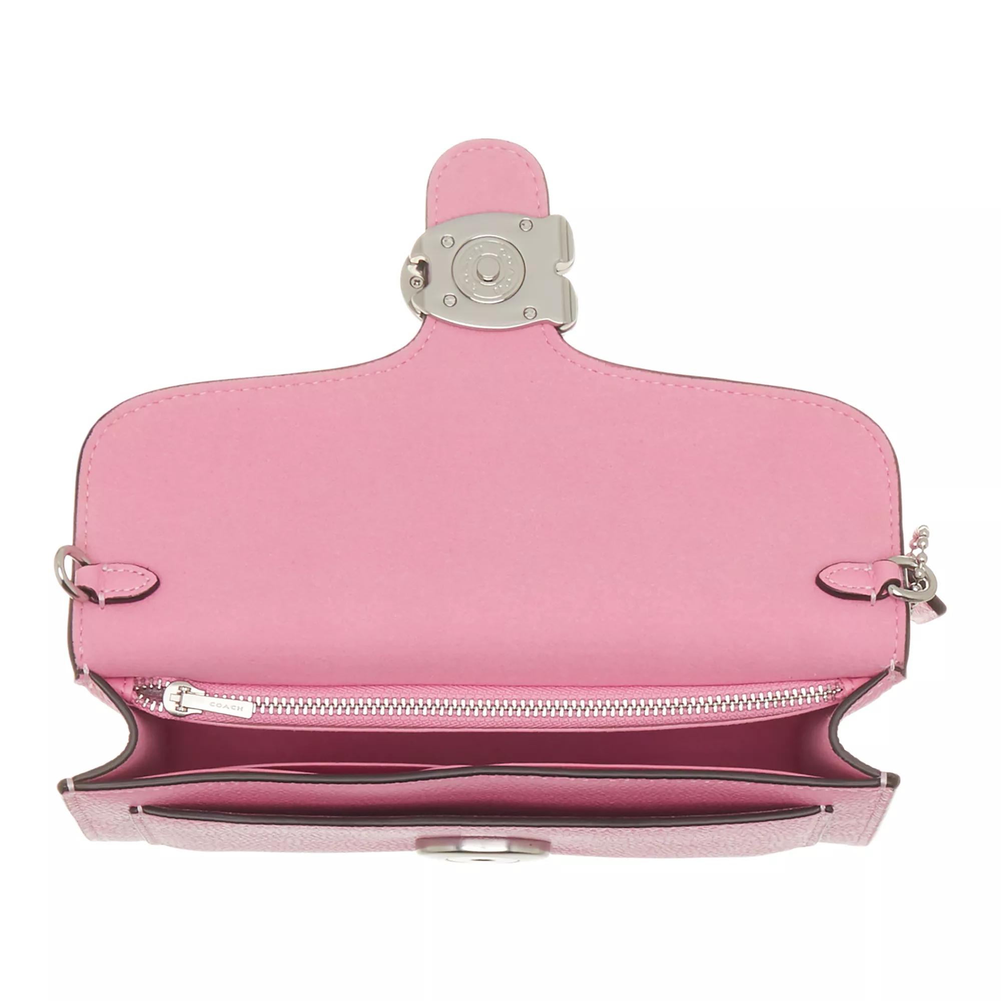 Coach Clutches Leather Covered C Closure Tabby Chain Clutch in roze