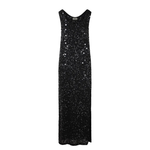 P.A.R.O.S.H.  Sequins Long Dress Black