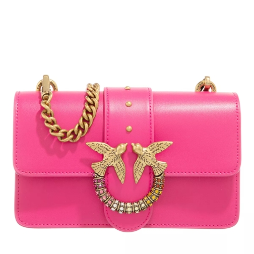 Pinko Love One Mini Cl  Barbabietola Ch-Antique Gold Crossbody Bag