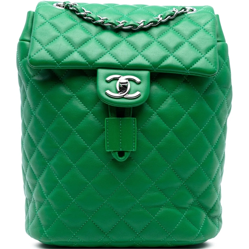 Chanel Sac à dos Small Lambskin Urban Spirit Backpack grün