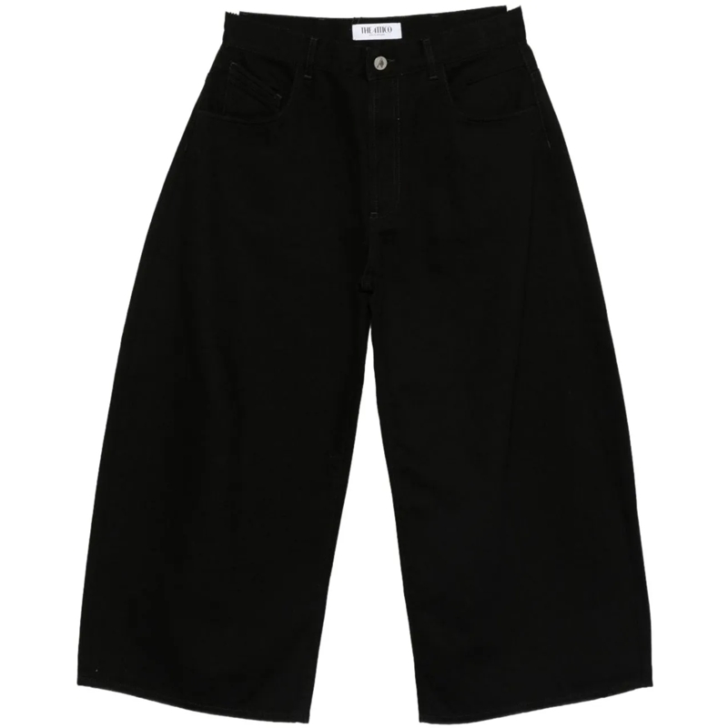 The Attico Jeans mit geradem Bein Jeans Black schwarz