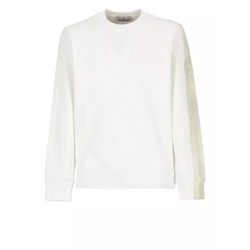 Stone Island White Cotton Sweatshirt White 