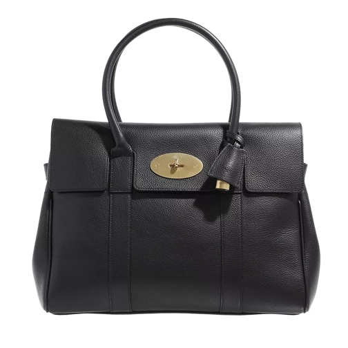 Mulberry Bayswater Small Classic Black Brass Satchel