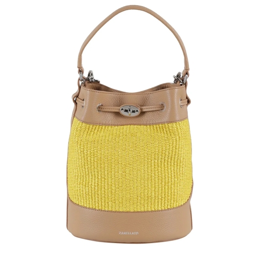 Zanellato Sac reporter Monda` Vimini Bucket Bag Yellow