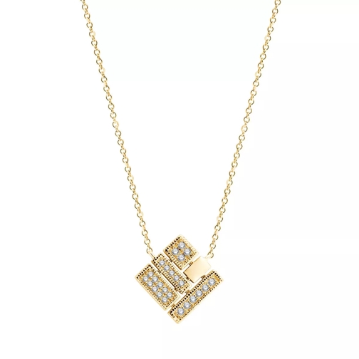 Pukka Berlin Square Diamond Necklace Yellow Gold Mellanlångt halsband