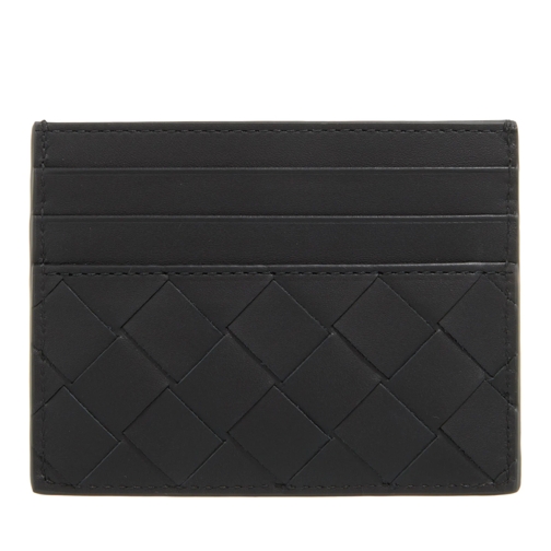 Bottega Veneta Kartenhalter Intrecciato Leather Cardholder Black / Silver