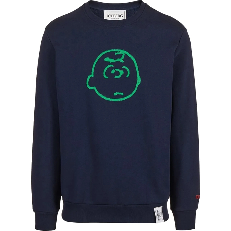 Iceberg  Sweater Charlie Brown Navy Blue blau