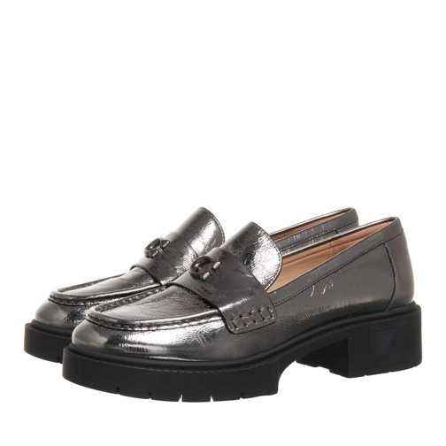 Coach Loafer Leah Crinkle Metallic Loafer anthracite