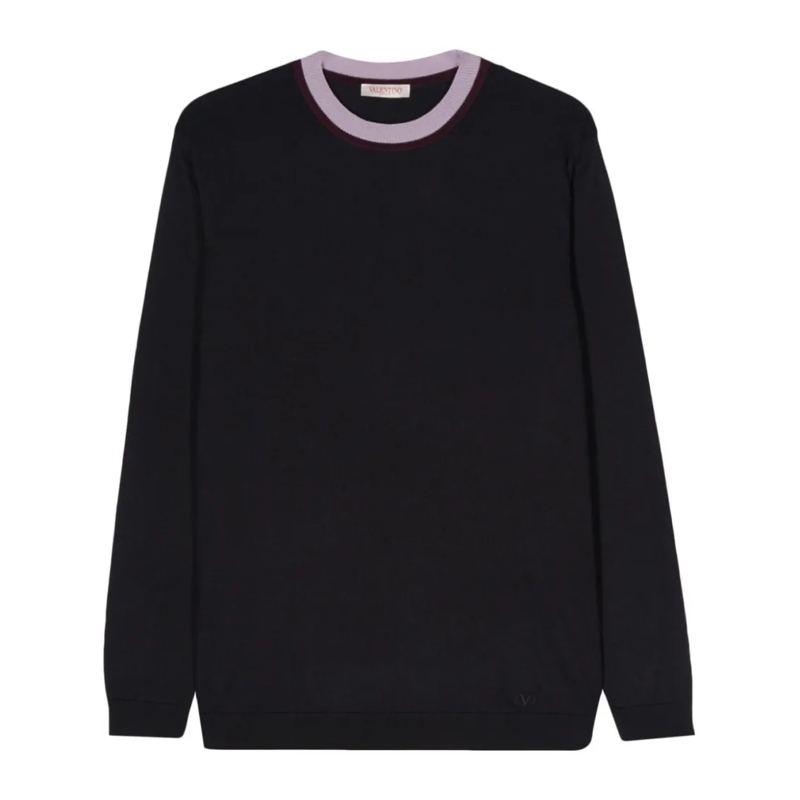 Valentino Garavani  Ribbed Knit Sweatshirt Black
