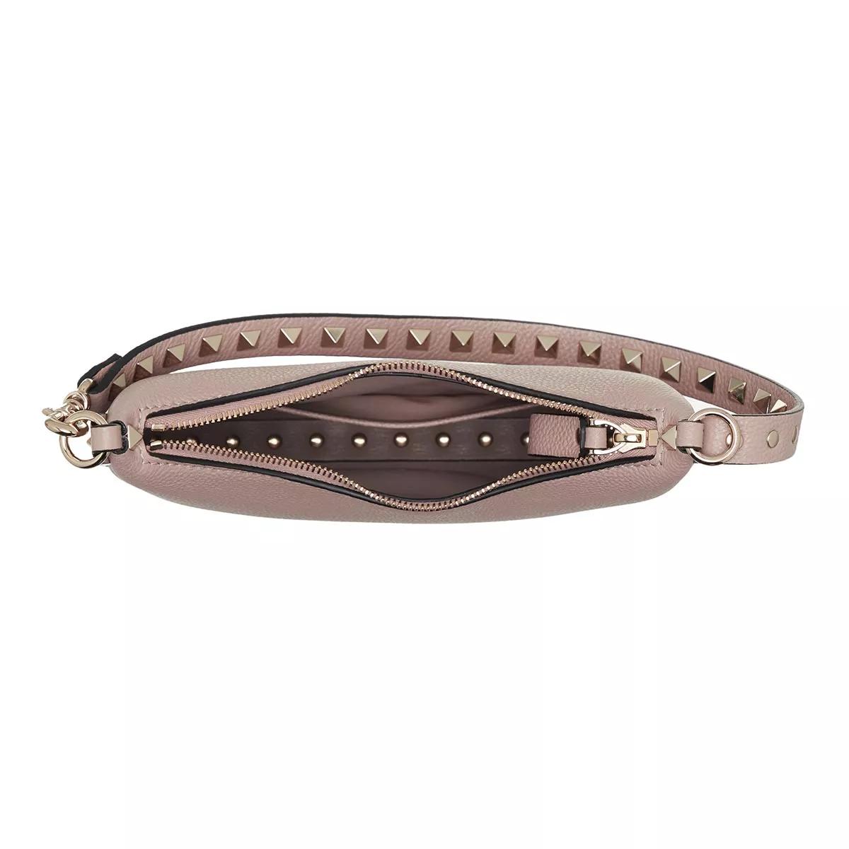 Valentino Garavani Hobo bags Mini Hobo Rockstud in taupe
