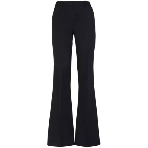 Balmain Wool Flared Trousers Black 