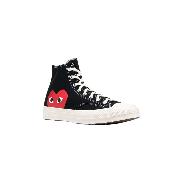 Comme des Garcons Play Big Heart Converse Chuck Taylor 70 High Top Sneake black black high top sneaker