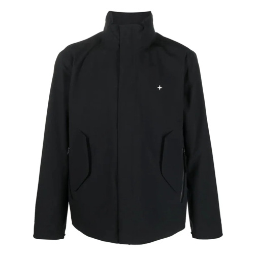 Stone Island Overgangsjas High-Neck Zip-Up Jacket Black