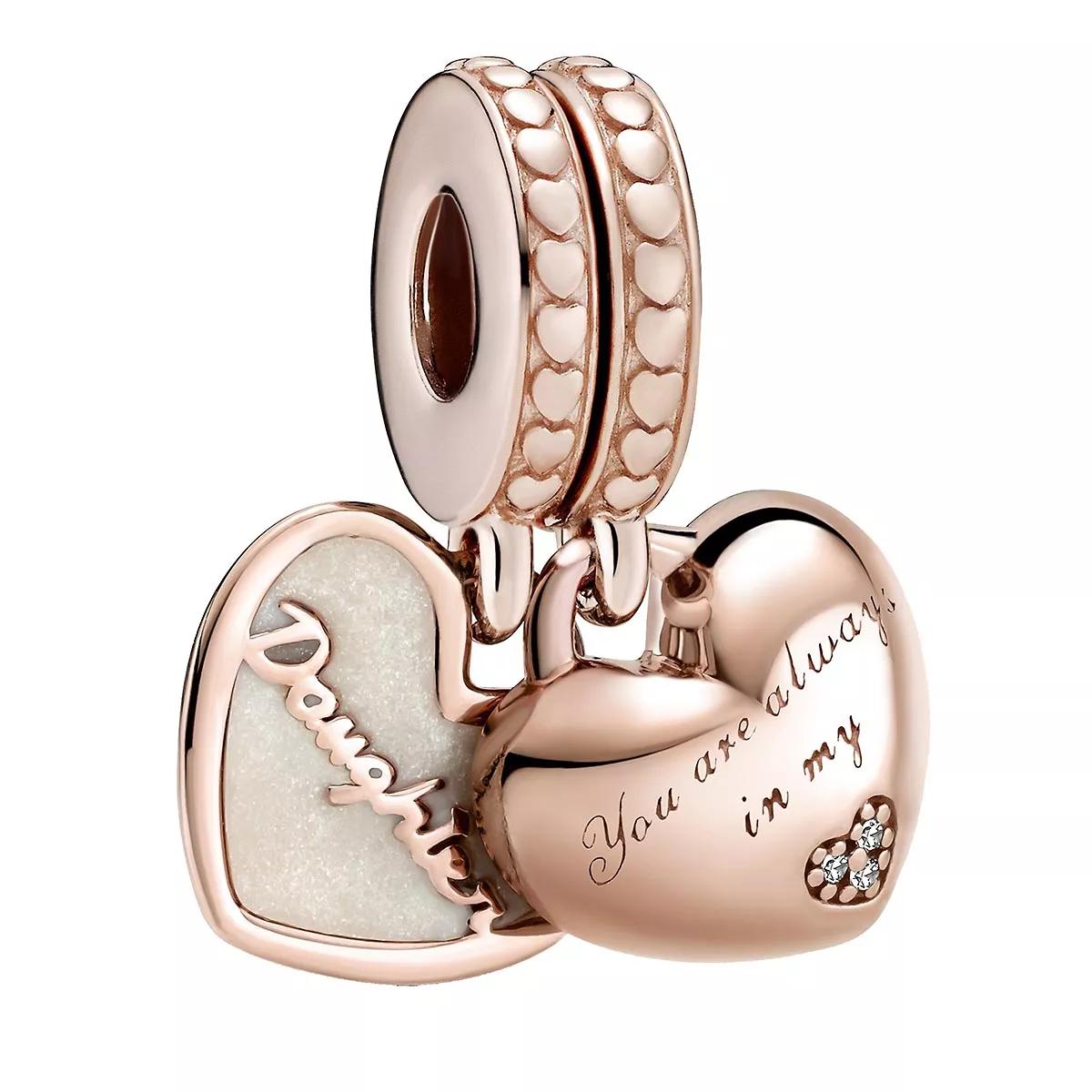 pandora bijouterie, you're always in my heart teilbarer charm-anhänger en quarz - pendentifs & charmspour dames